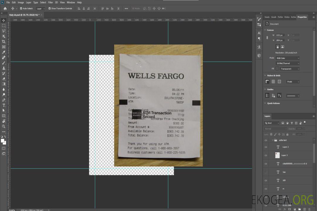 Reçu de paiement de la société USA Wells Fargo template Reçu de paiement de la société USA Wells Fargo template
